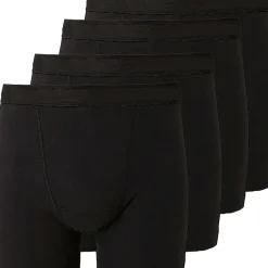 Bigdude 4 Pack Jersey Boxer Shorts Black