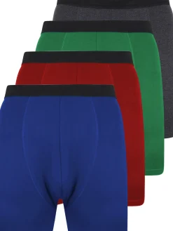 Bigdude 4 Pack Jersey Knitted Boxer Shorts Assorted