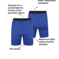Bigdude 4 Pack Jersey Knitted Boxer Shorts Assorted