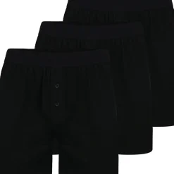 Bigdude 3 Pack Loose Boxer Shorts Black