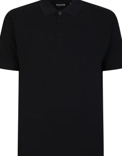 Bigdude 3 Pack Plain Polo Shirts Black/Charcoal/Navy