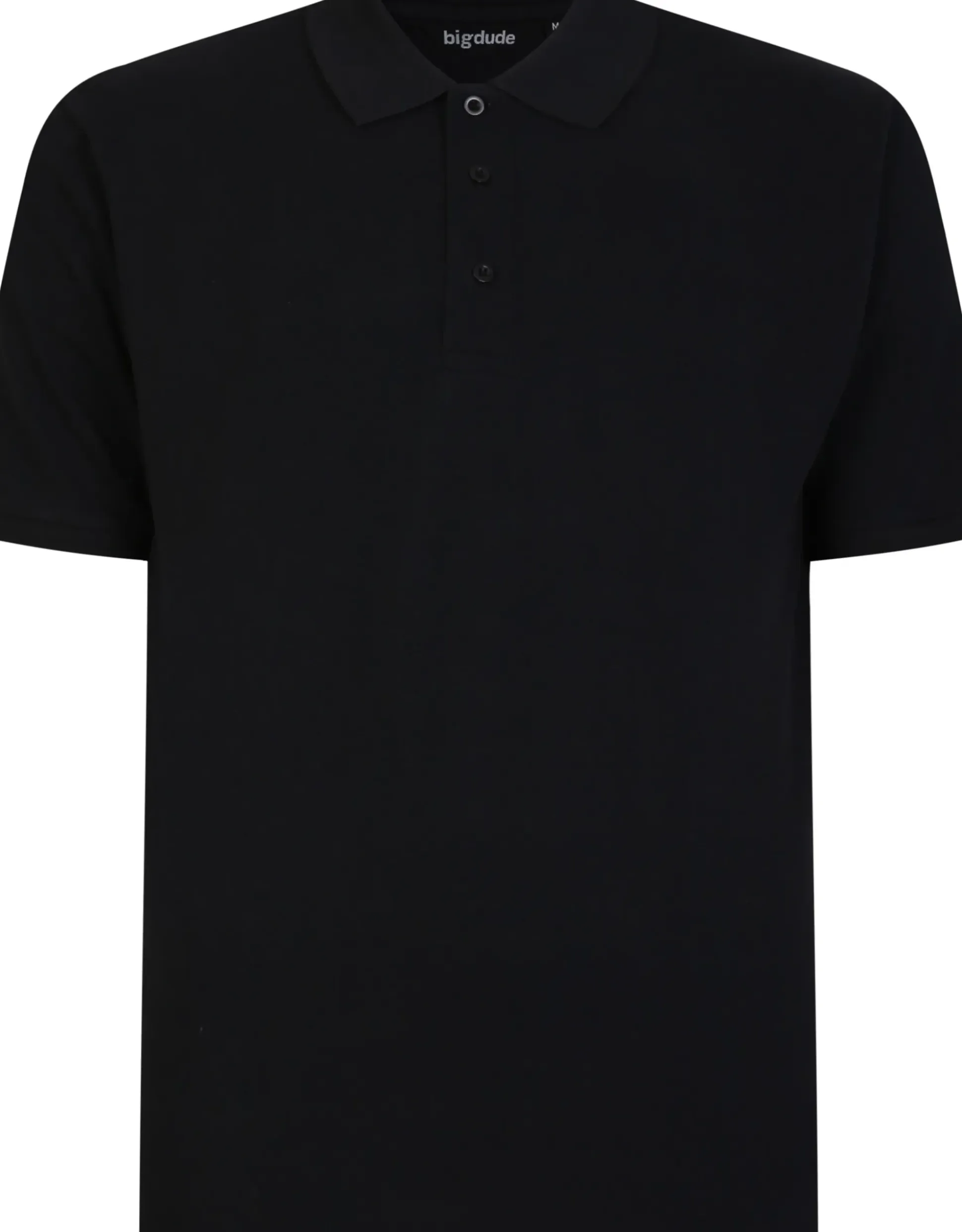 Bigdude 3 Pack Plain Polo Shirts Black/Charcoal/Navy