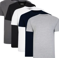 Bigdude 5 Pack Plain T-Shirts