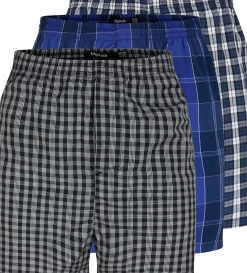 Bigdude 3 Pack Woven Boxer Shorts Navy