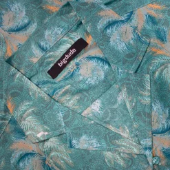 Bigdude Palms Viscose Relaxed Collar Shirt Green