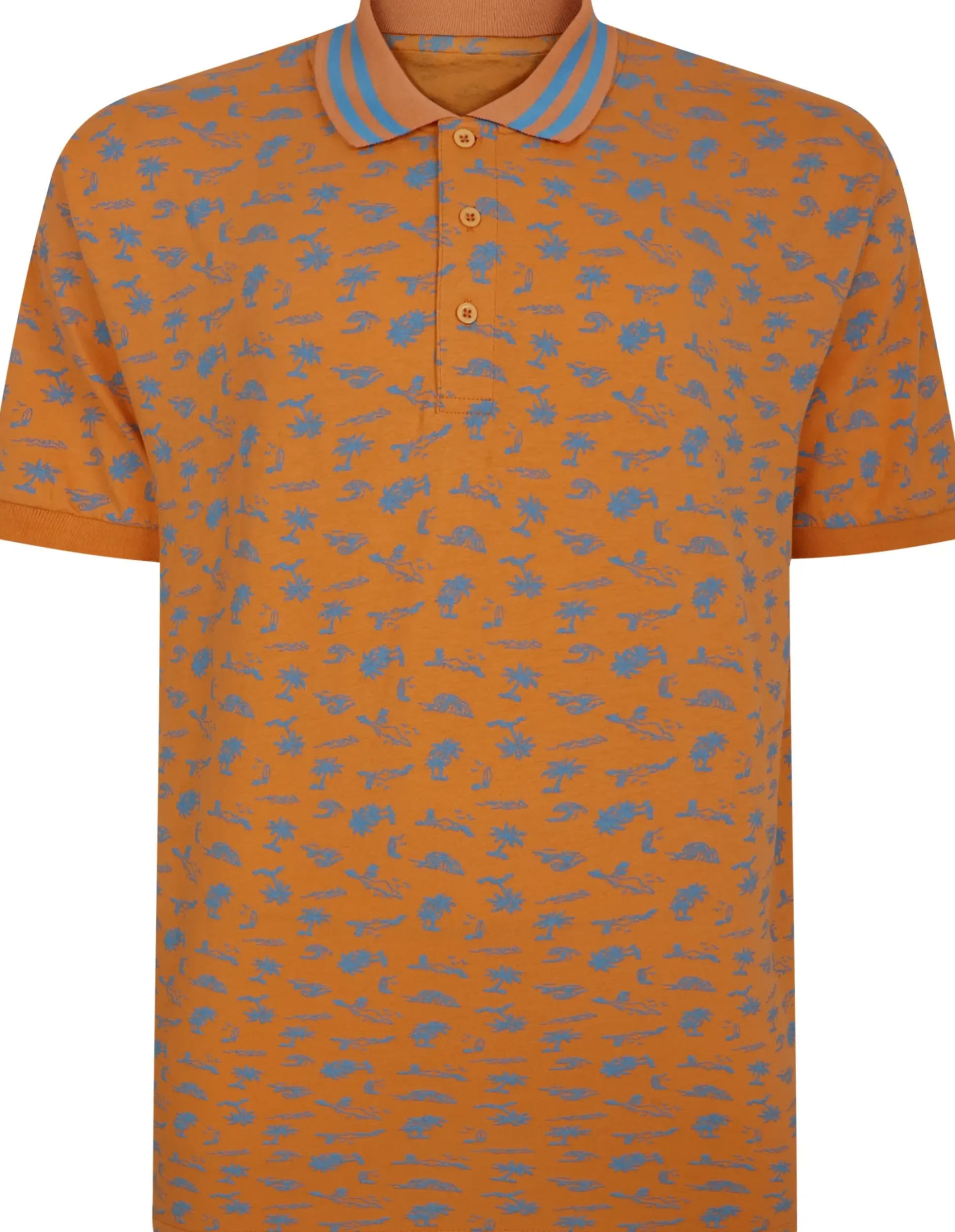 Bigdude Palm Tree Polo Apricot