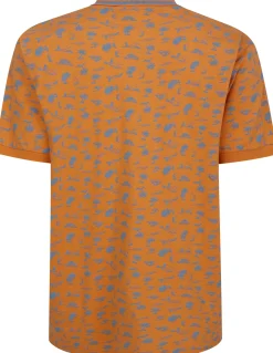 Bigdude Palm Tree Polo Apricot