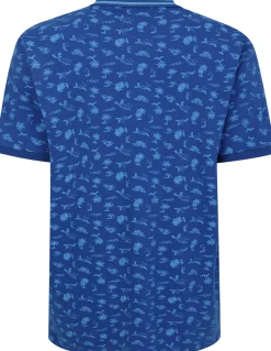 Bigdude Palm Tree Polo Deep Blue