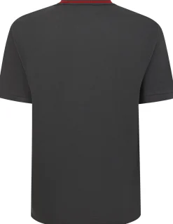 Bigdude Pique Polo With Chunky Tipping Charcoal Tall