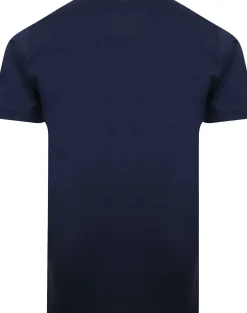 Bigdude Plain Crew Neck T-Shirt With Pocket Navy