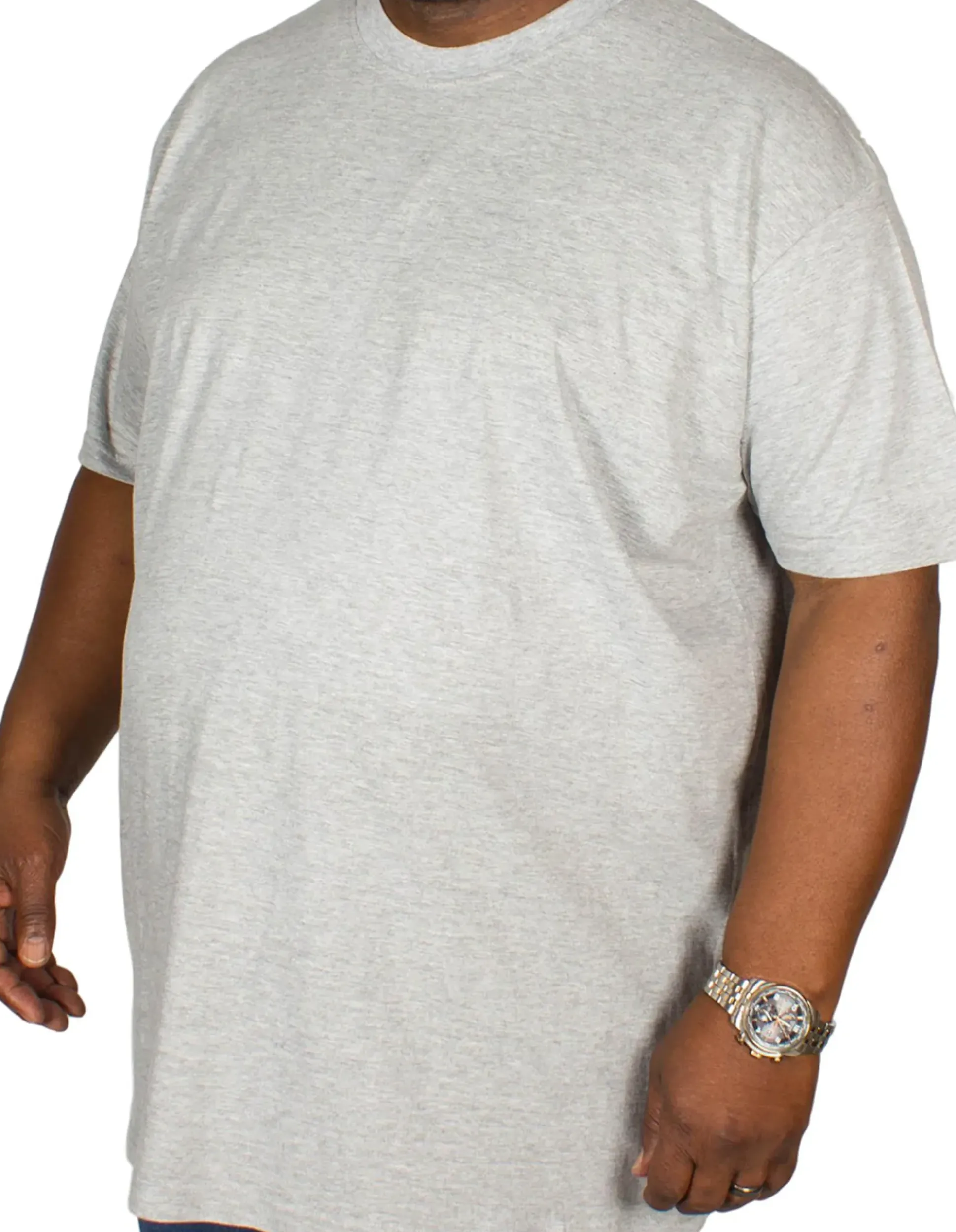 Bigdude Plain Crew Neck T-Shirt Grey