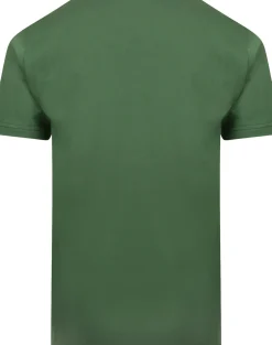 Bigdude Plain Crew Neck T-Shirt With Pocket Deep Green