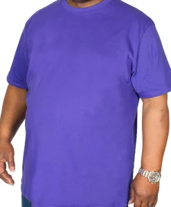 Bigdude Plain Crew Neck T-Shirt Violet