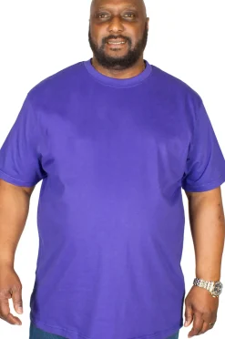 Bigdude Plain Crew Neck T-Shirt Violet