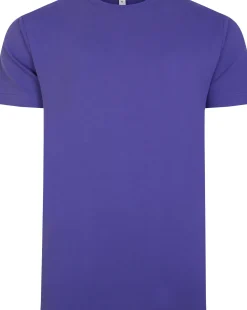 Bigdude Plain Crew Neck T-Shirt Violet