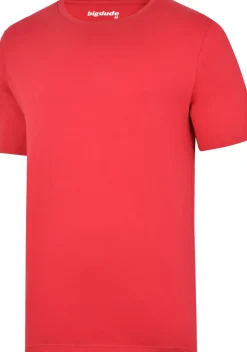 Bigdude Plain Crew Neck T-Shirt Red Space Cherry Tall