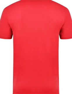 Bigdude Plain Crew Neck T-Shirt Red Space Cherry Tall