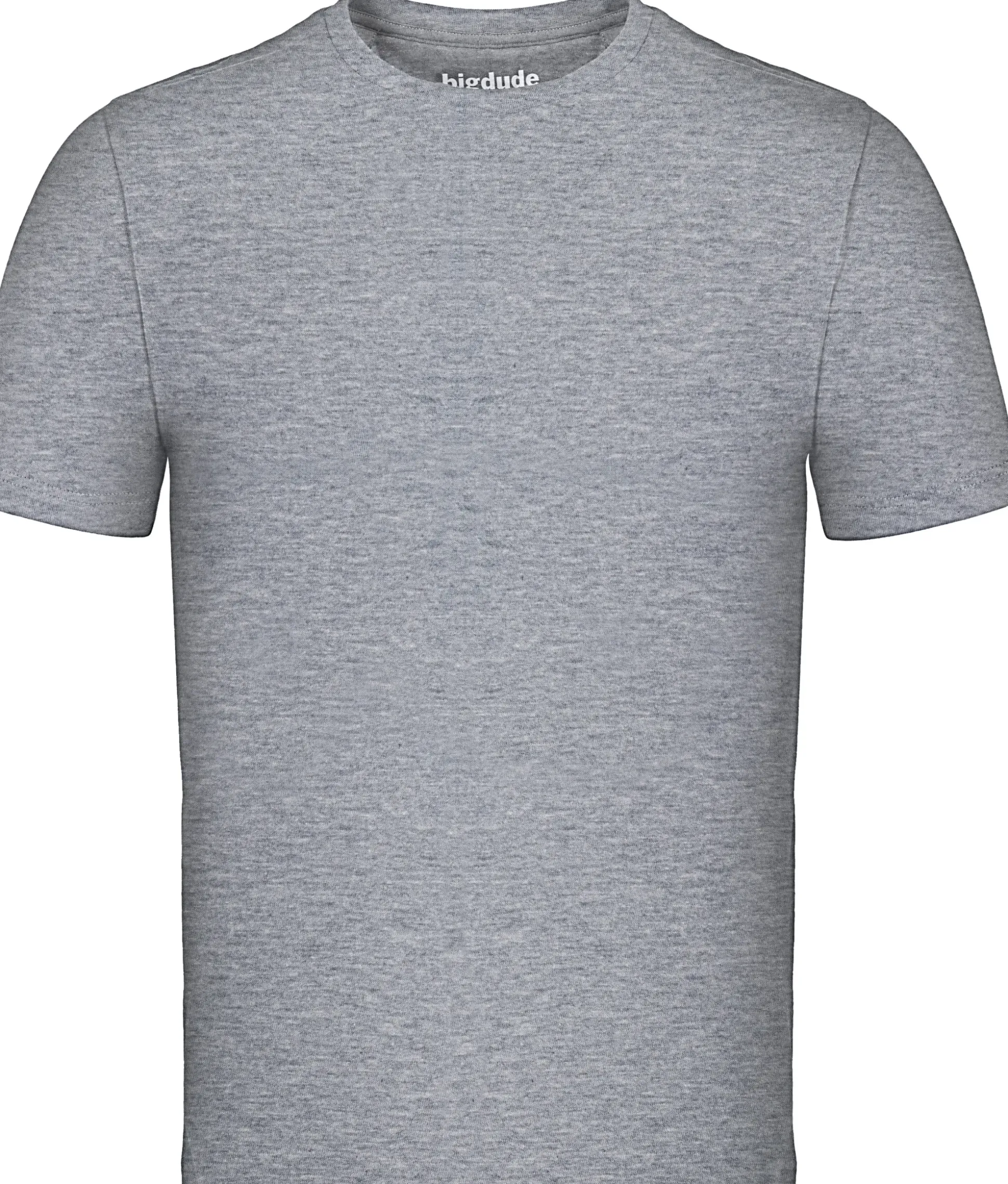 Bigdude Plain Crew Neck T-Shirt Grey Tall