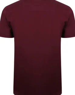 Bigdude Plain Crew Neck T-Shirt With Pocket Burgundy Tall
