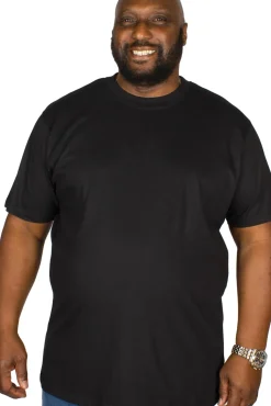 Bigdude Plain Crew Neck T-Shirt Black Tall