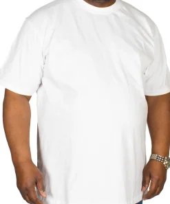 Bigdude Plain Crew Neck T-Shirt White