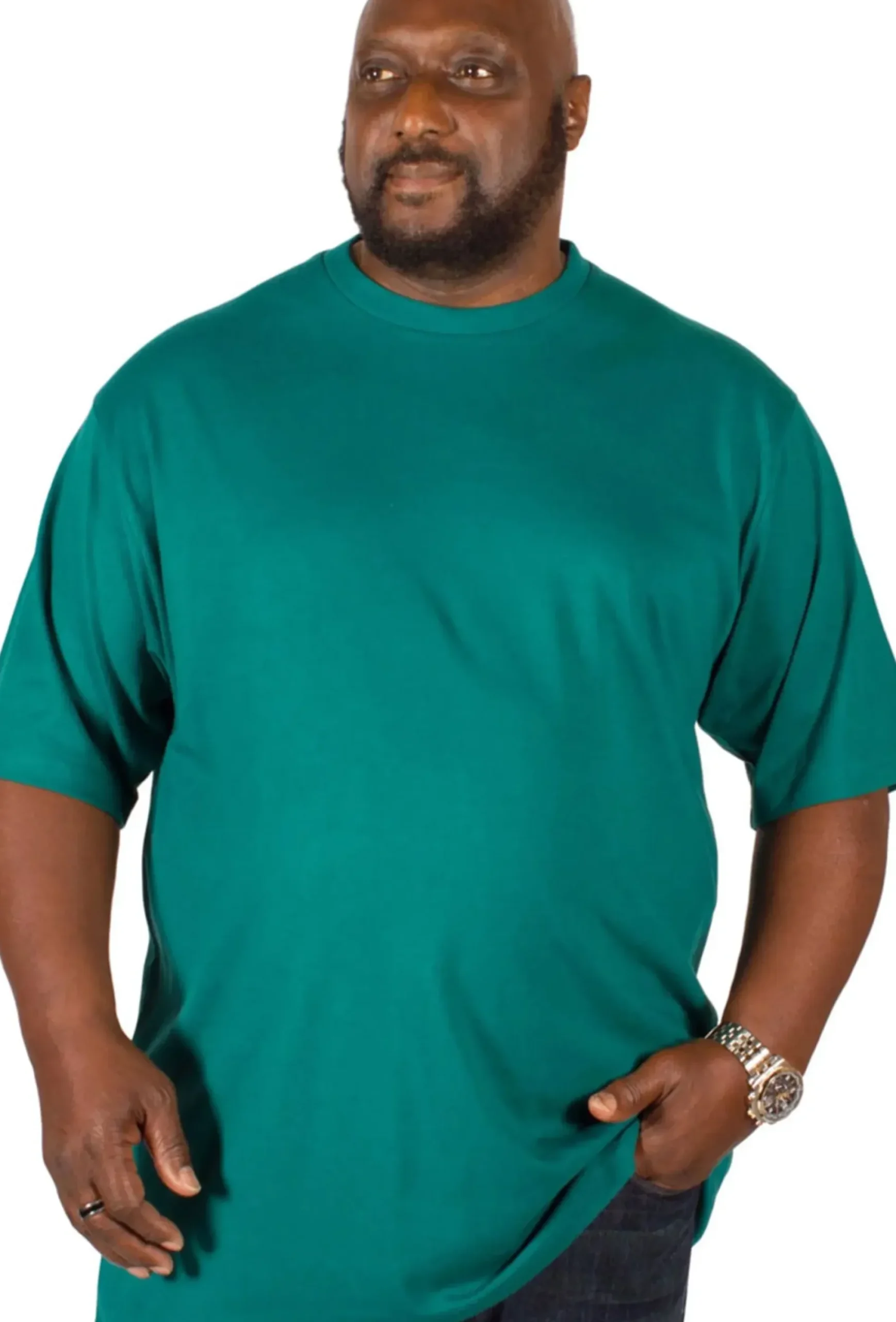 Bigdude Plain Crew Neck T-Shirt Green