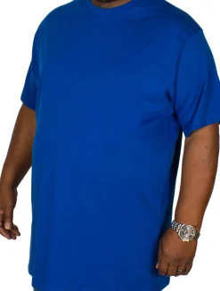 Bigdude Plain Crew Neck T-Shirt Royal Blue Tall