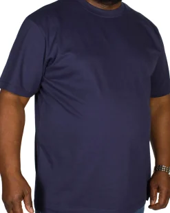 Bigdude Plain Crew Neck T-Shirt Navy