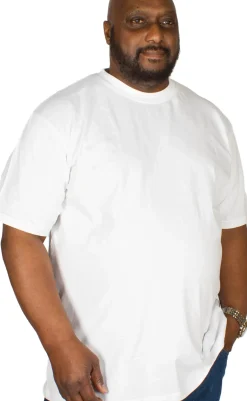 Bigdude Plain Crew Neck T-Shirt White Tall