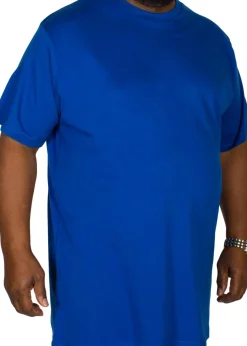 Bigdude Plain Crew Neck T-Shirt Royal Blue