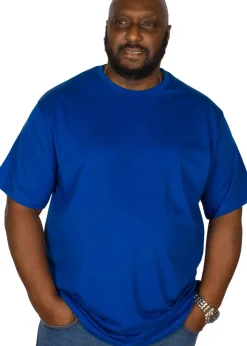 Bigdude Plain Crew Neck T-Shirt Royal Blue