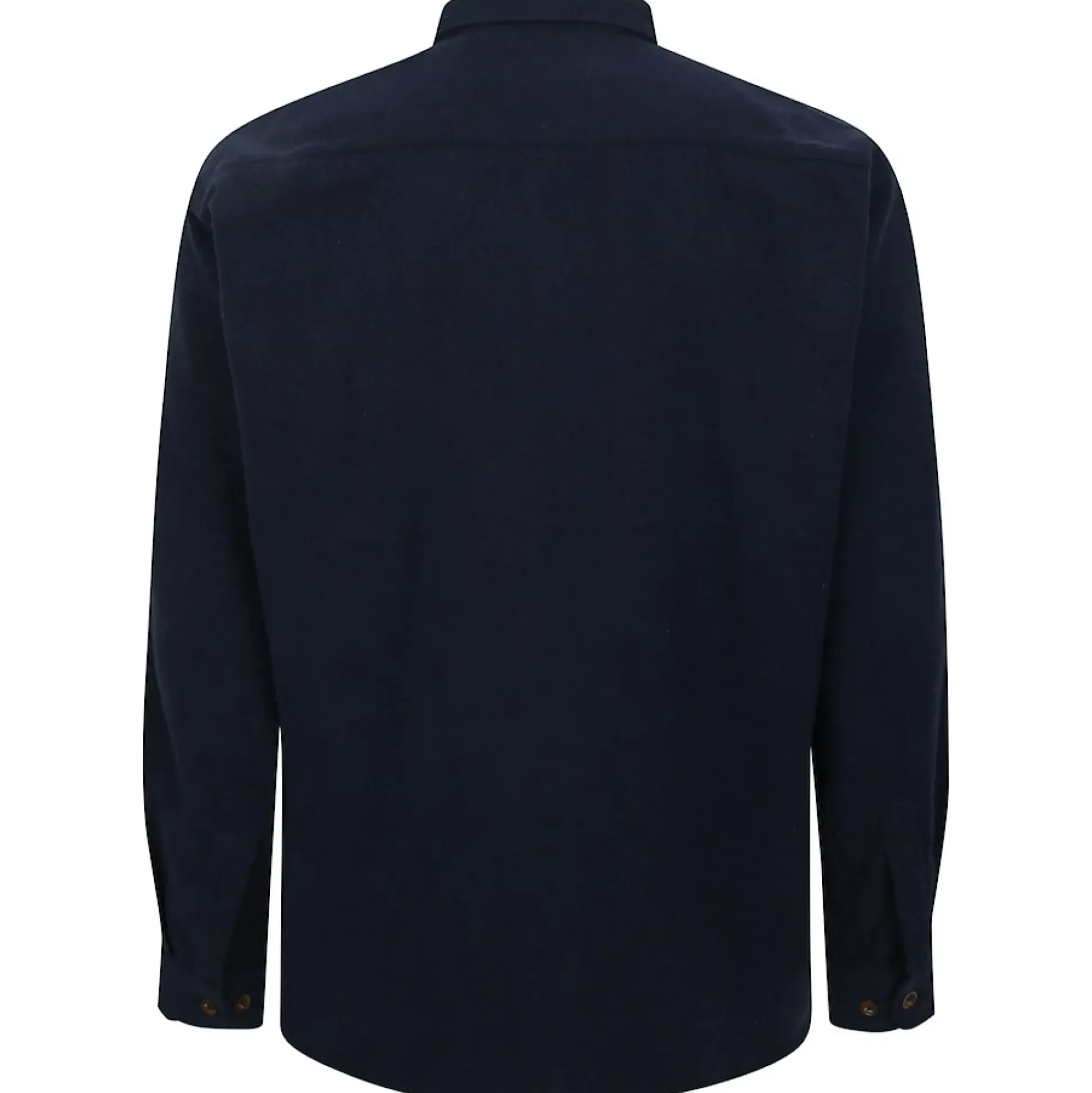 Bigdude Plain Flannel Long Sleeve Shirt Navy