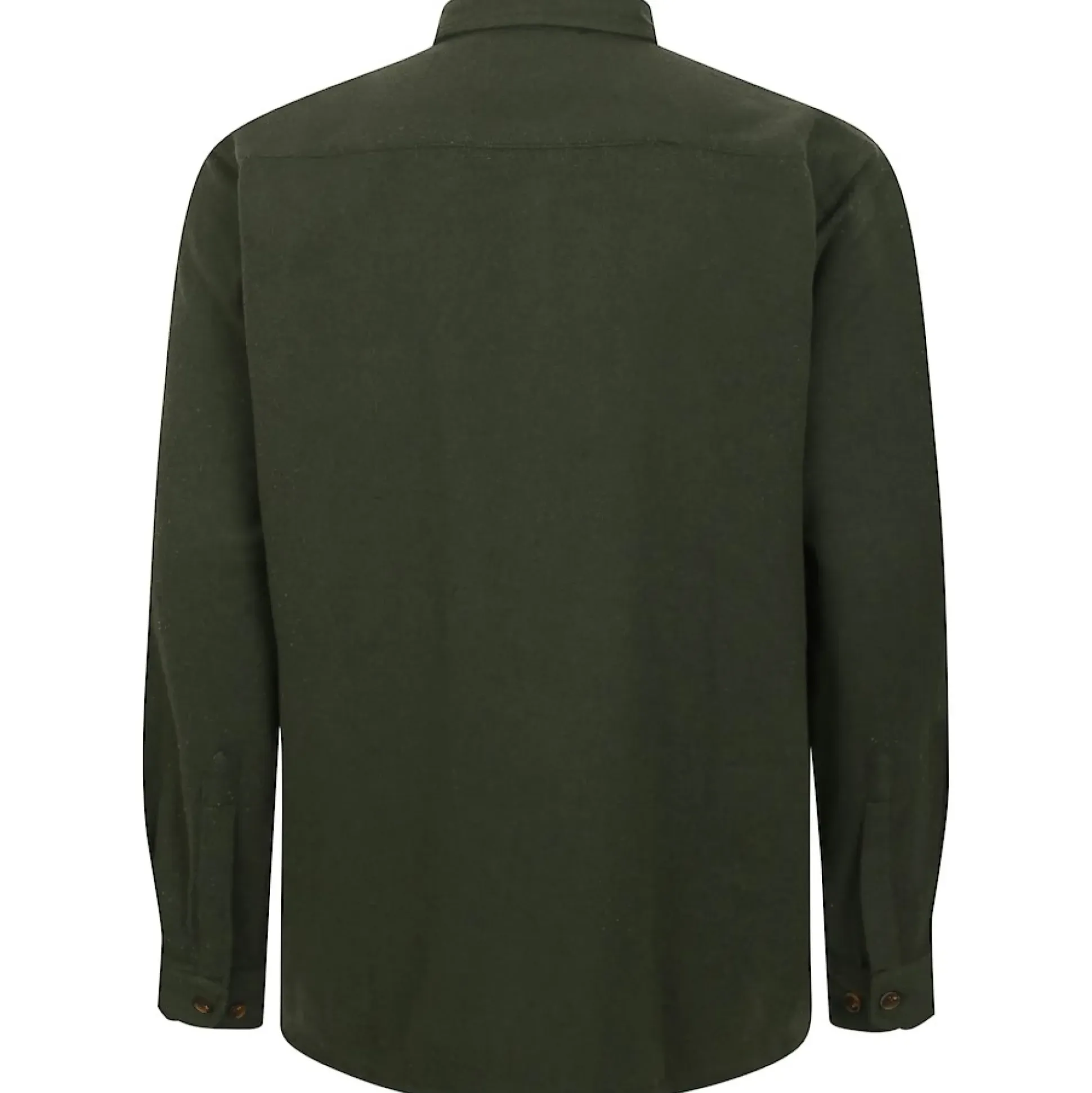 Bigdude Plain Flannel Long Sleeve Shirt Dark Olive