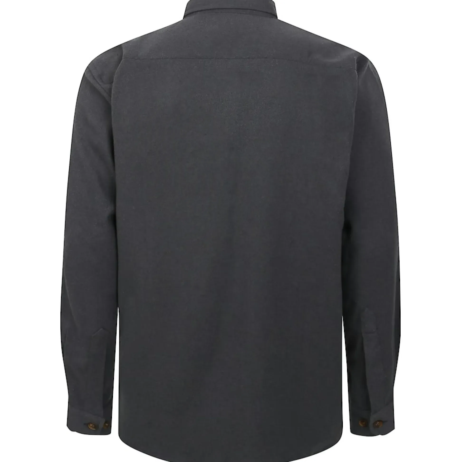 Bigdude Plain Flannel Long Sleeve Shirt Charcoal