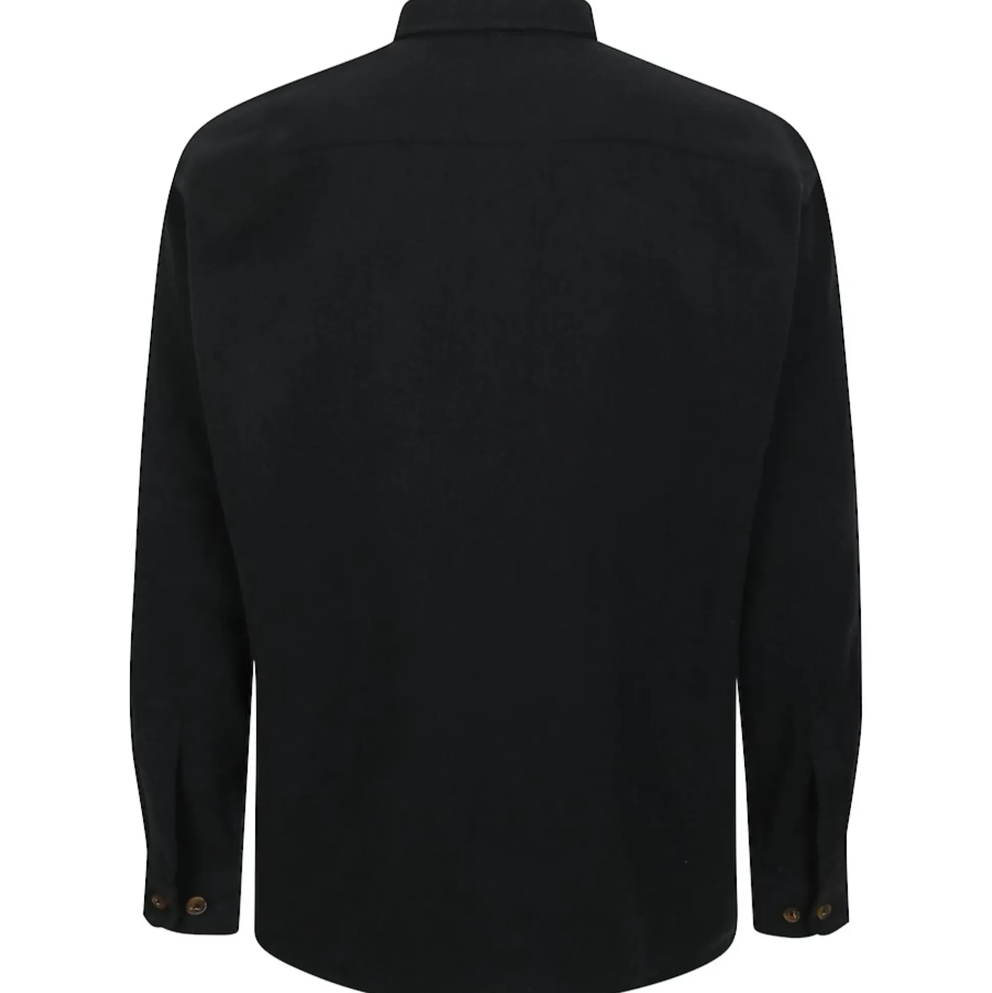 Bigdude Plain Flannel Long Sleeve Shirt Black