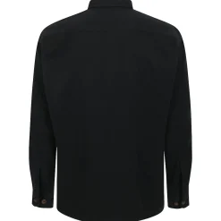 Bigdude Plain Flannel Long Sleeve Shirt Black Tall
