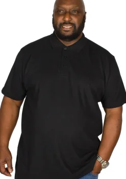Bigdude Plain Polo Shirt Black Tall