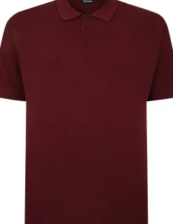 Bigdude Plain Polo Shirt Burgundy