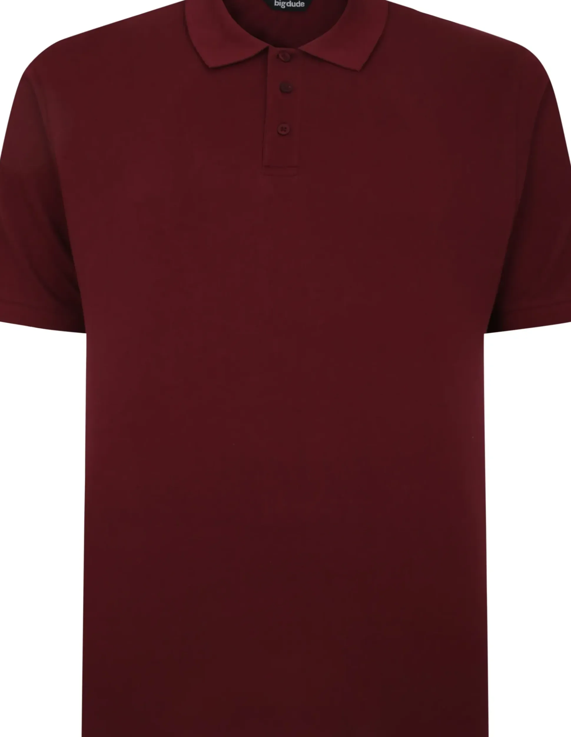 Bigdude Plain Polo Shirt Burgundy