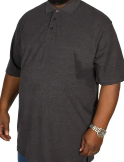 Bigdude Plain Polo Shirt- Charcoal