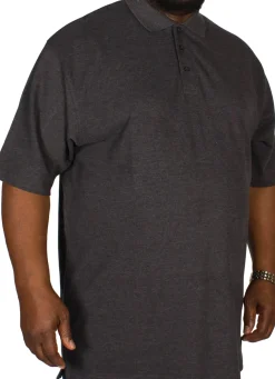 Bigdude Plain Polo Shirt Charcoal Tall