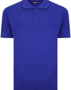Bigdude Plain Polo Shirt Cobalt Blue