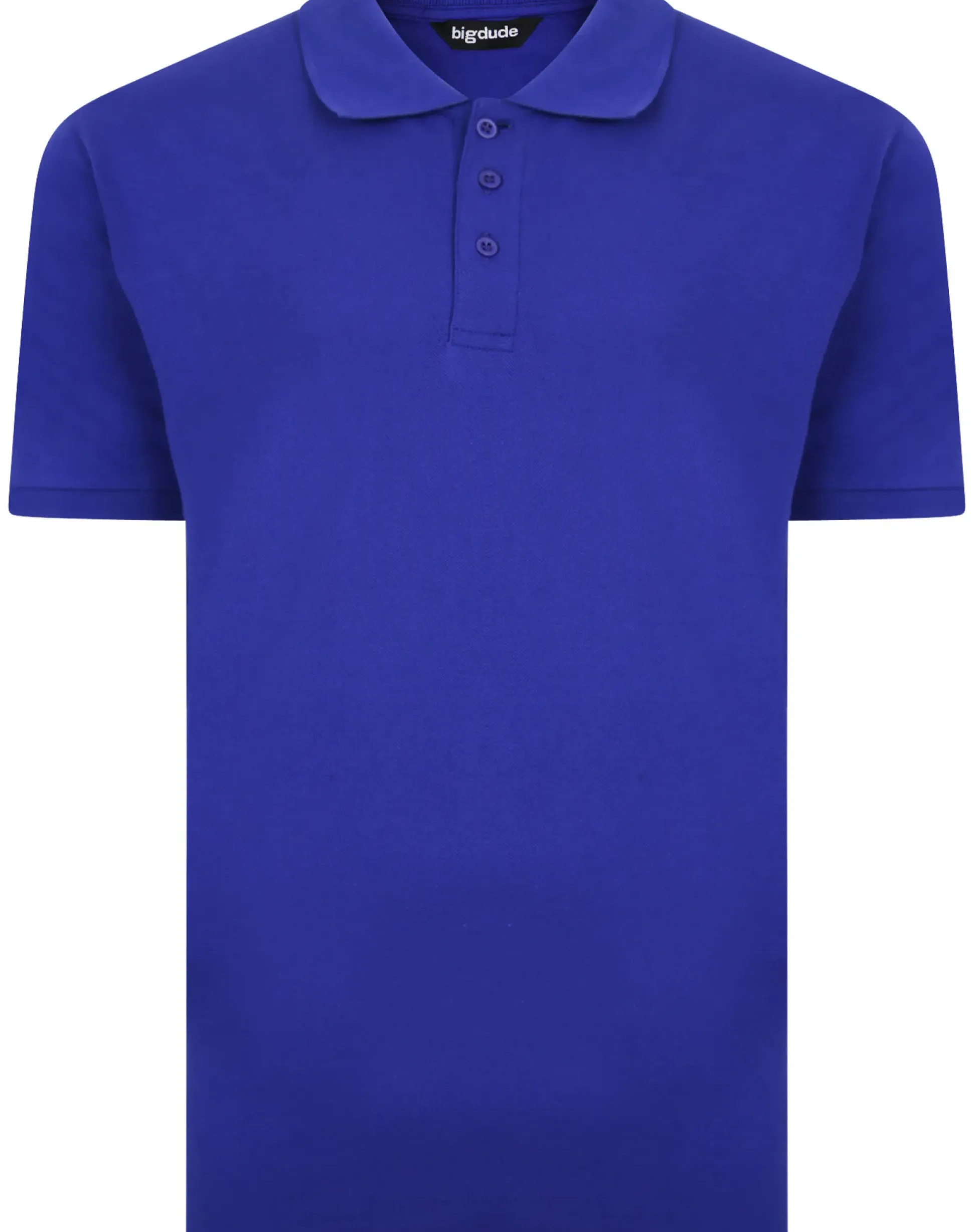 Bigdude Plain Polo Shirt Cobalt Blue Tall