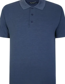 Bigdude Plain Polo Shirt Denim