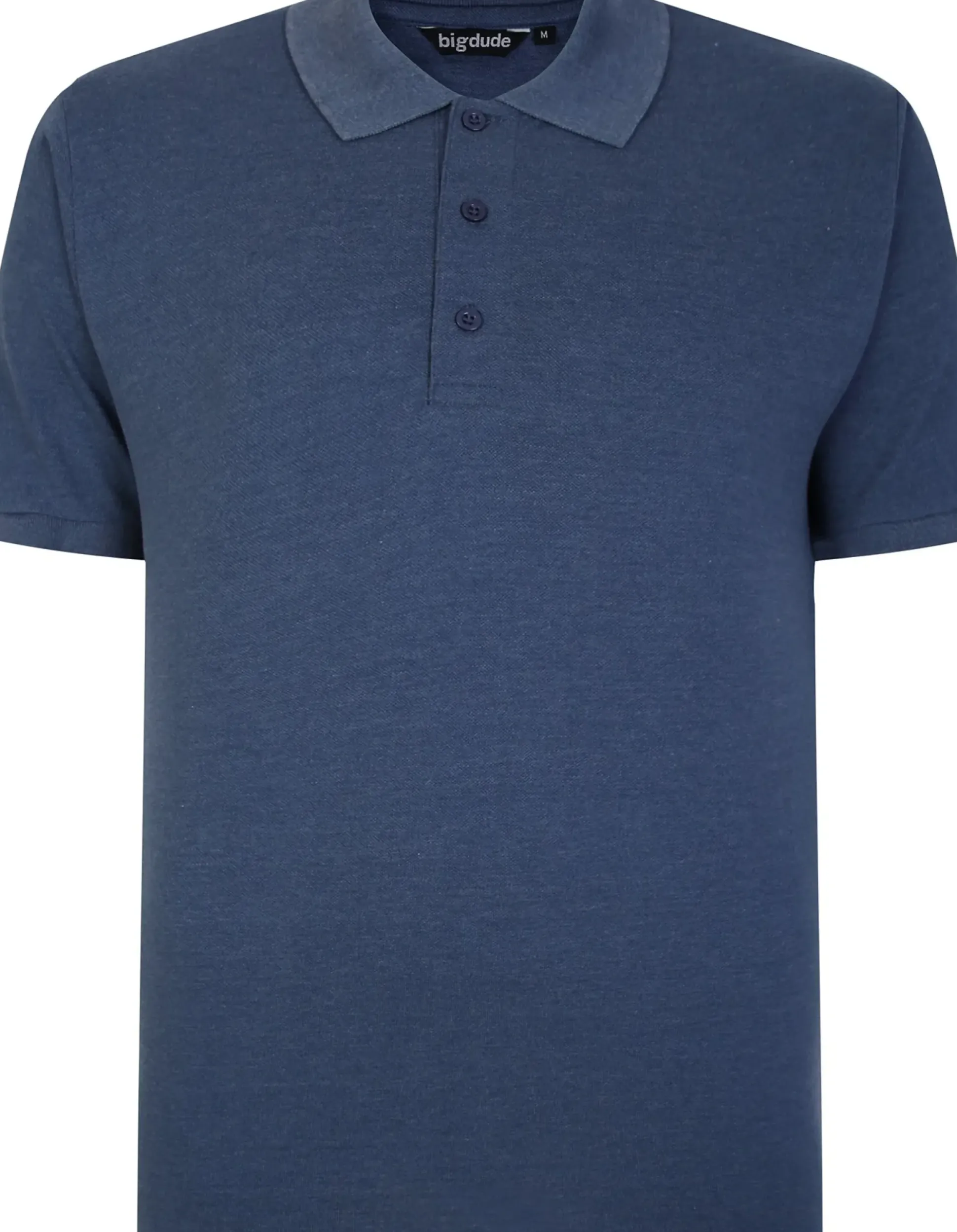 Bigdude Plain Polo Shirt Denim