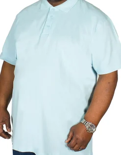 Bigdude Plain Polo Shirt Light Blue Tall