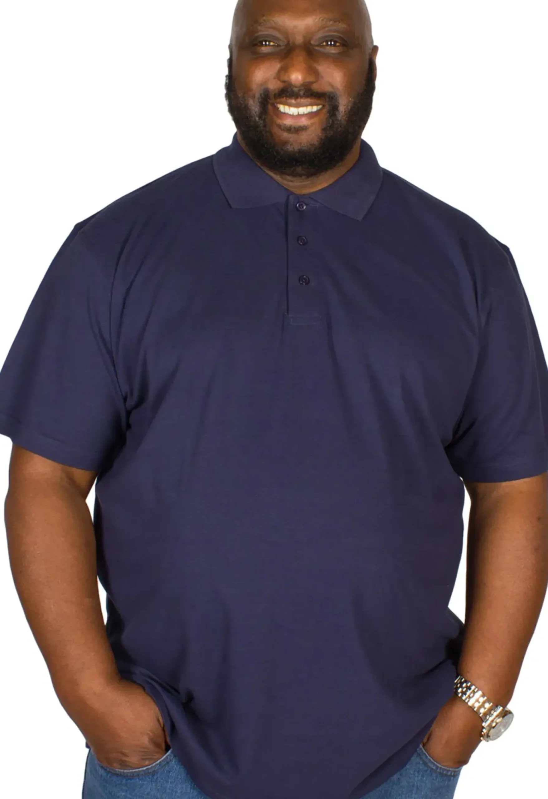 Bigdude Plain Polo Shirt- Navy