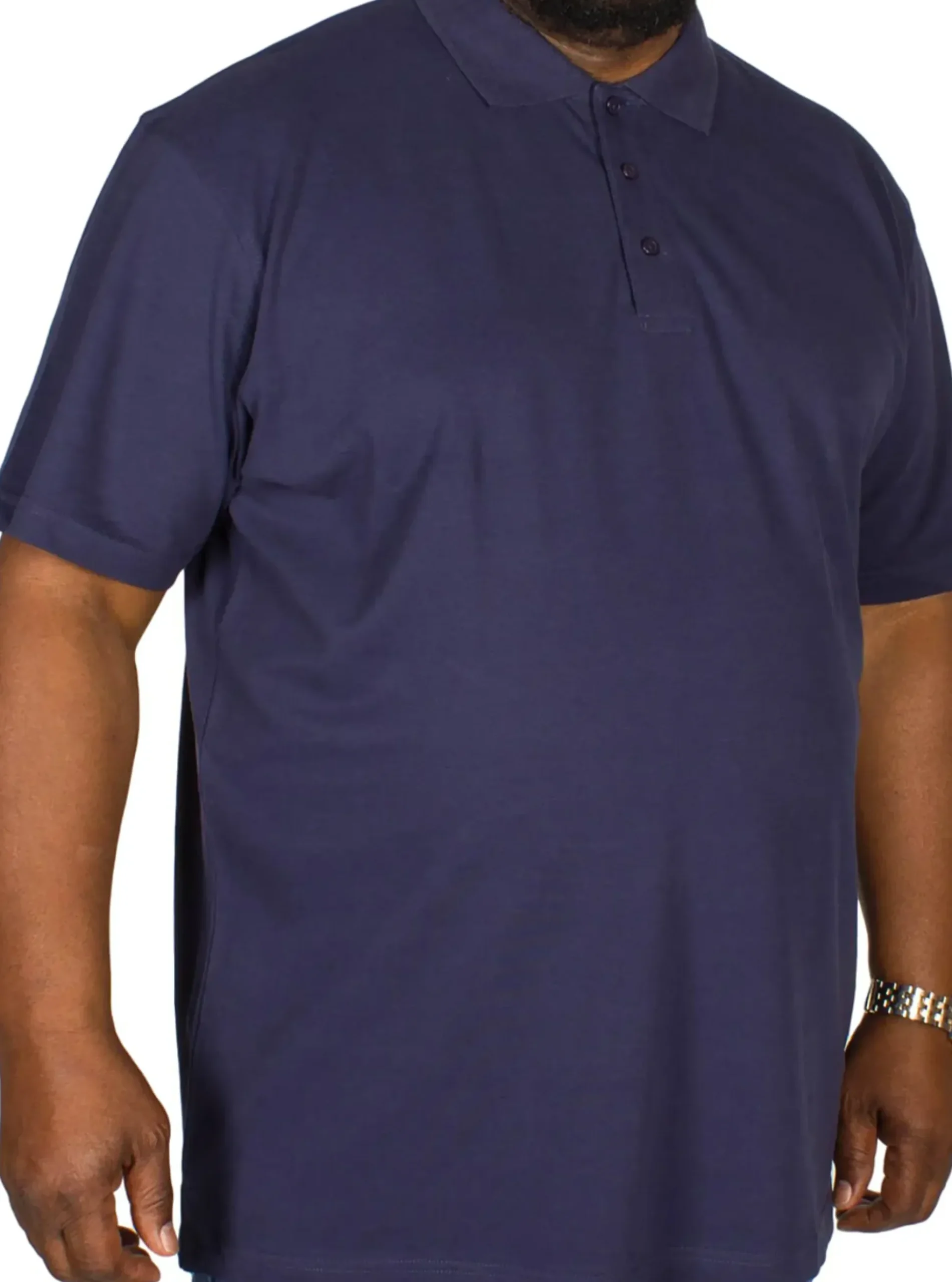 Bigdude Plain Polo Shirt Navy Tall