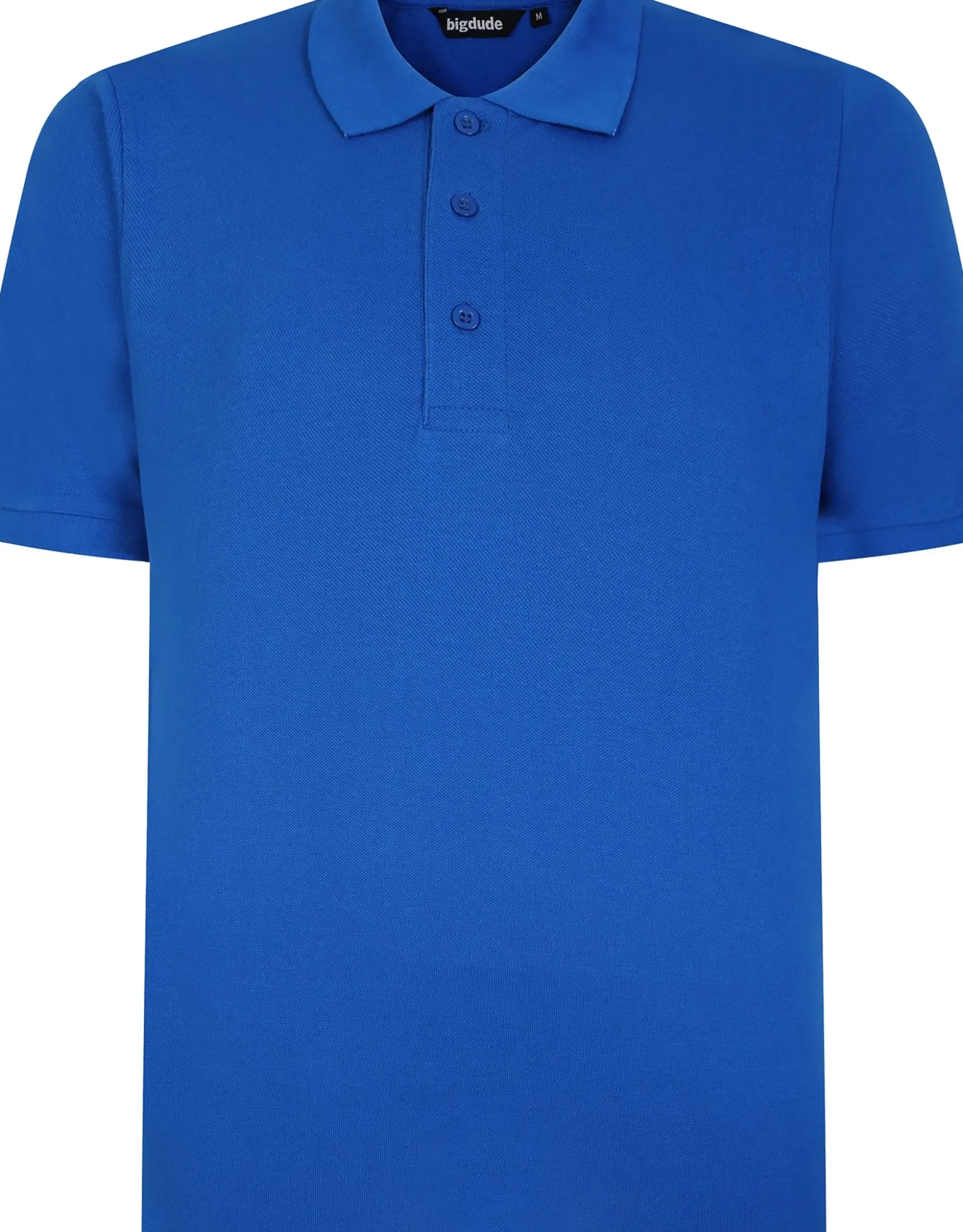 Bigdude Plain Polo Shirt Royal Blue