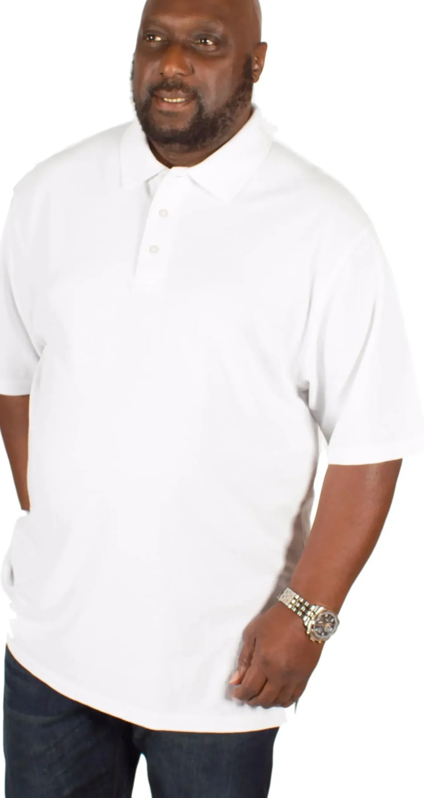 Bigdude Plain Polo Shirt White